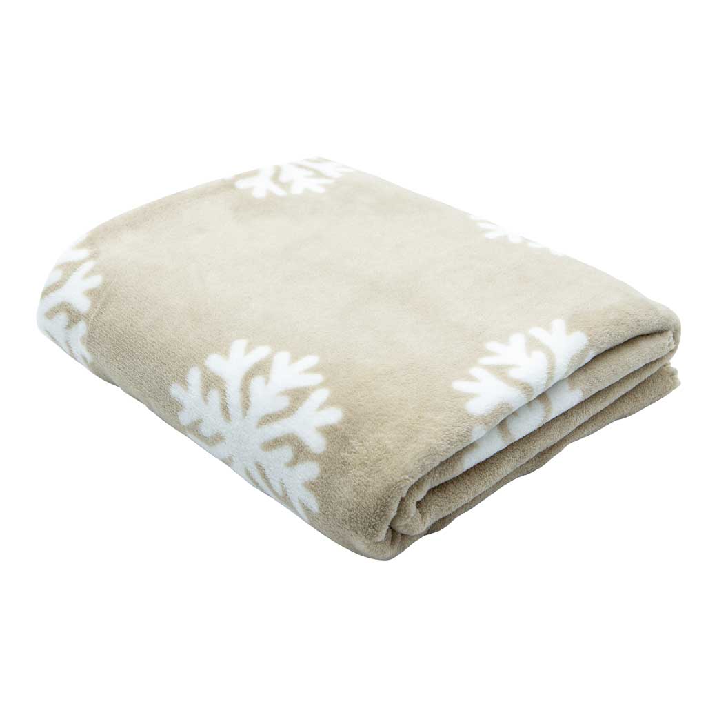 HERARD Fleece Christmas Blanket (Grey/White 127 x 152 cm)