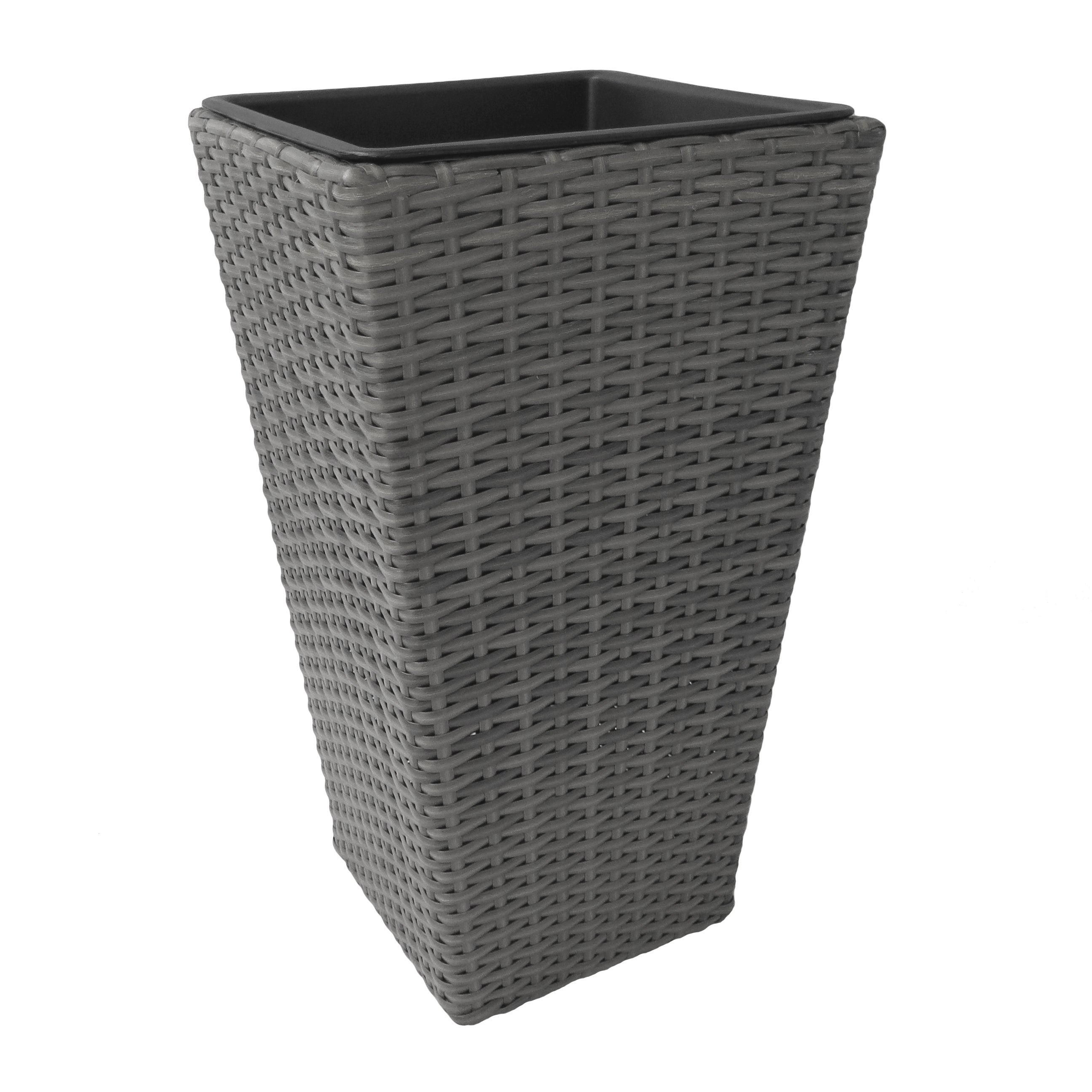MARGIE Large Square Outdoor Planter, Grey (57 x 116 cm)