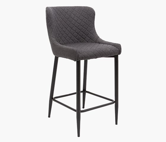 Chaise de salle à manger de bar grise PEBRINGE avec dossier rembourré de JYSK Canada