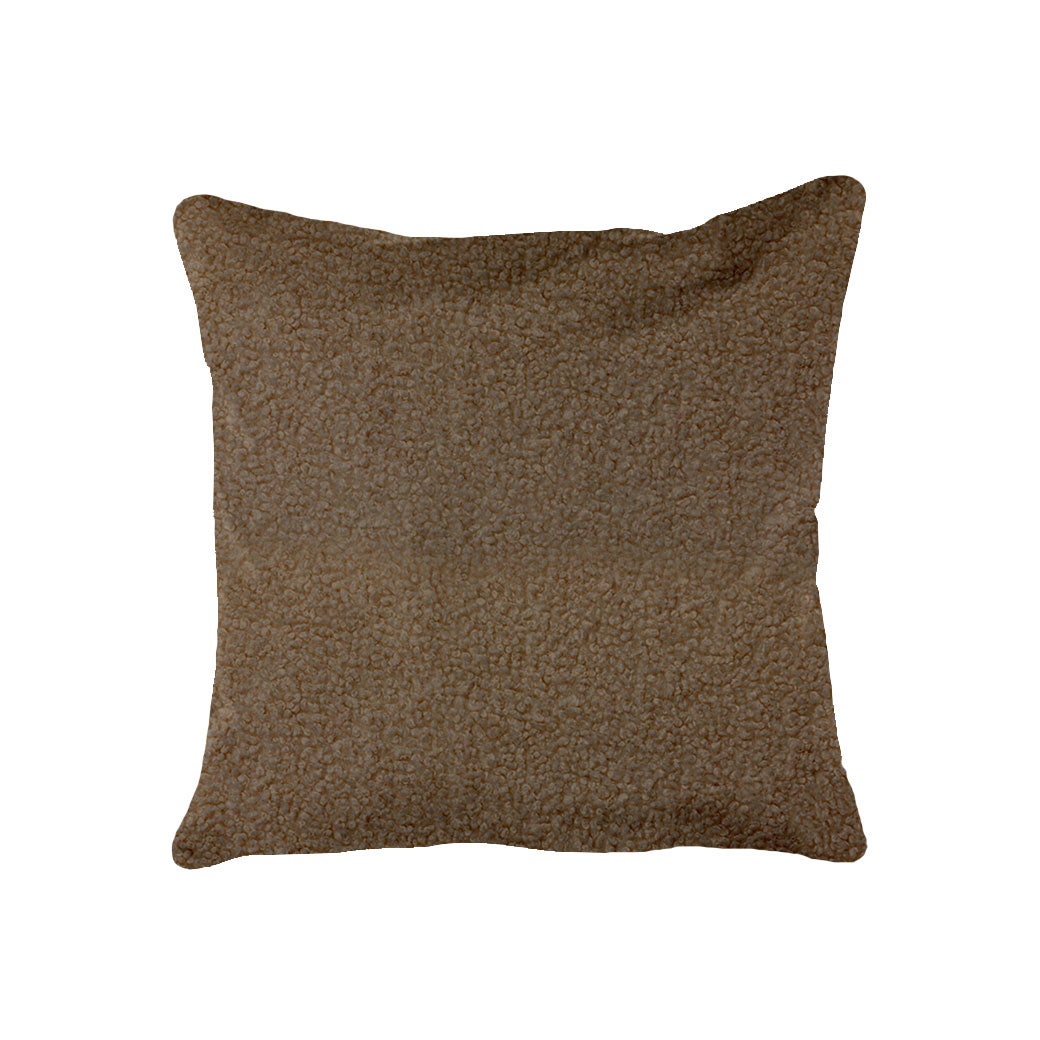 RIENZ Teddy Faux Fur Pillow Cover in Dark Brown 50 x 50cm