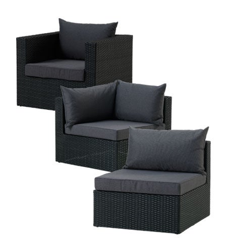 Black BASTRUP modular seating