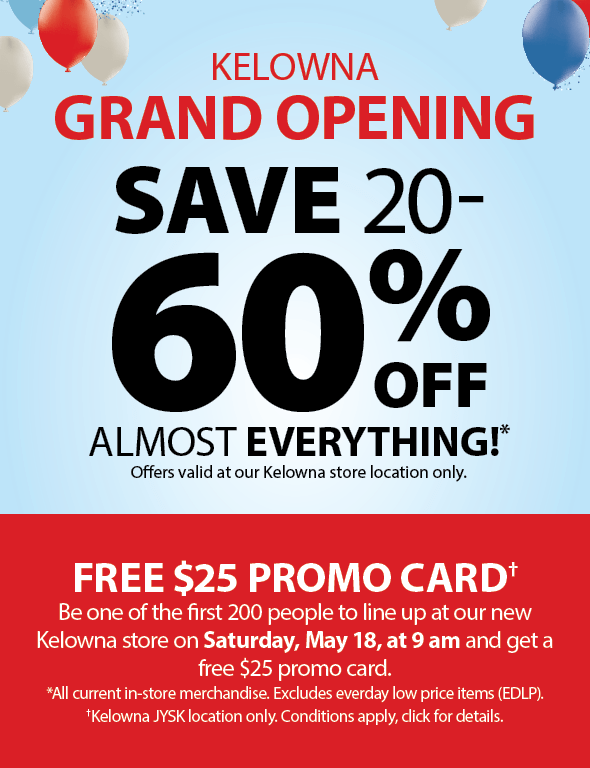 Grand opening store flyer JYSK Canada 